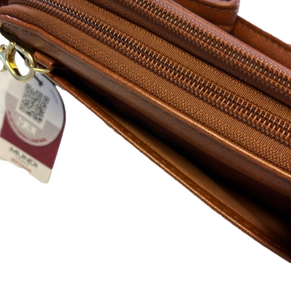 Mundi Small Big Fat Crossbody Photo flip Checkbook Cover Card Pockets 7x4x2 - Picture 8 of 13